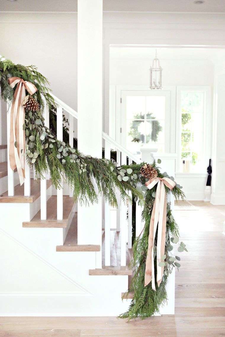 Božićni ukras unutarnje stubište ulazne vrpce vijenci