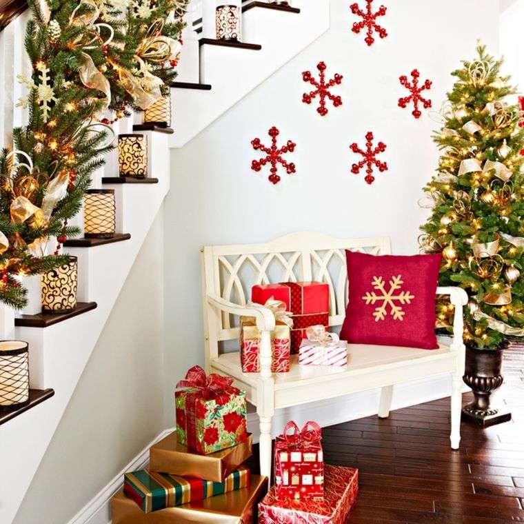 Lampade per scale con corrimano per scale decorative natalizie