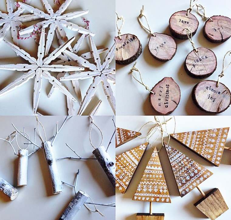 Skandinaviško kalėdinio dekoro idėja „pasidaryk pats“ mediena