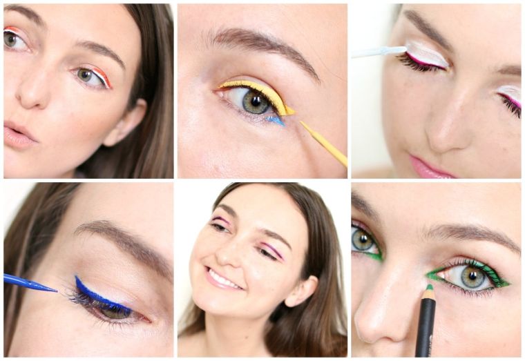 novità trucco occhi-tendenza-eyeliner-colore-brillante