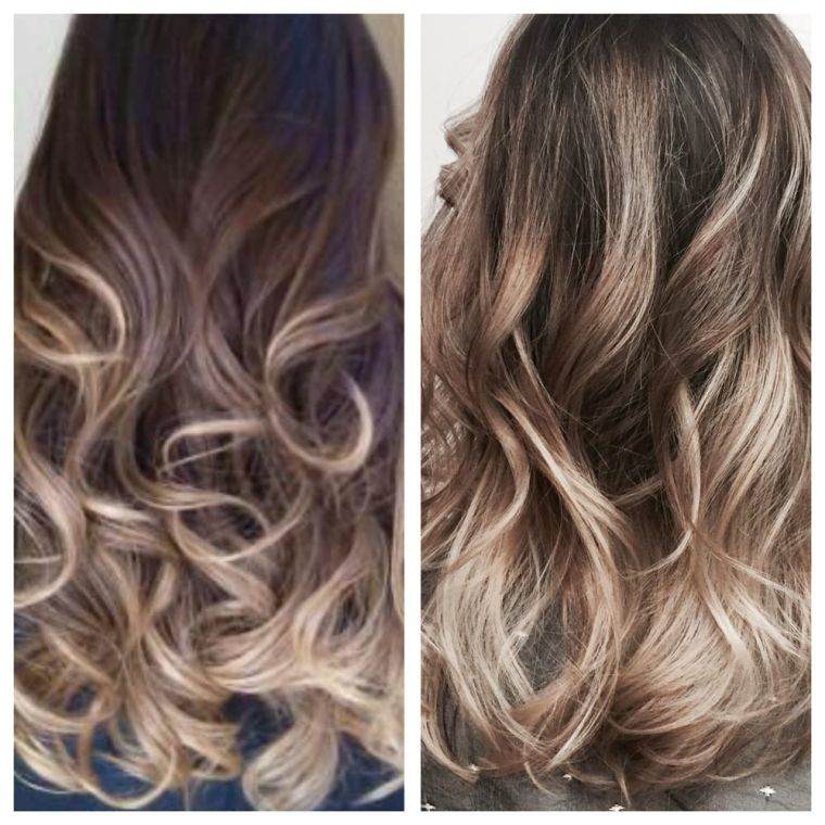 Ombre plava balayage frizura valovita kosa