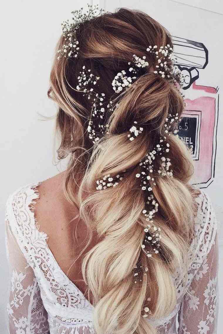 ideje za vjenčanje frizure mašu plavuša ombre dugu kosu