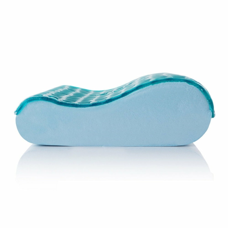 cuscino ergonomico in memory foam-blu