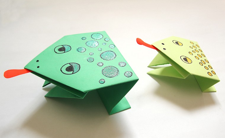 origami-varlė-lengva-idėjos