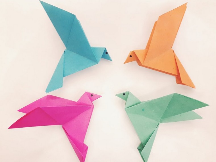 paukščių origami-lengvos idėjos