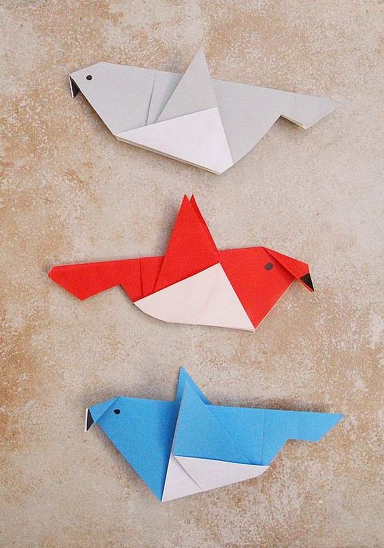 鳥-折り紙-簡単-アイデア