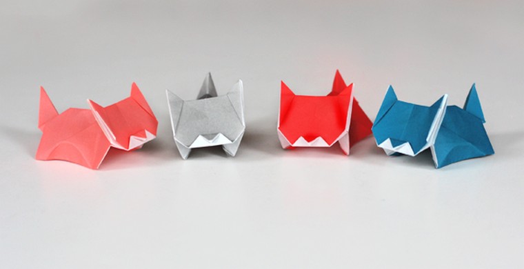 折り紙-初心者-小さな猫-アイデア