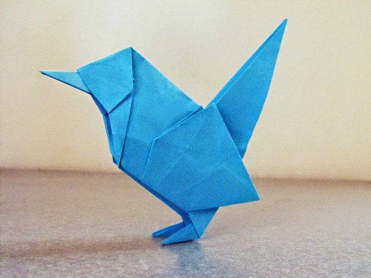 lengva origami paukštis-origami-lengva-origami-mėlyna