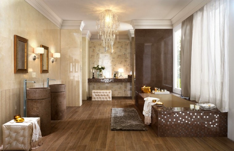 barna fürdőszoba dekoráció