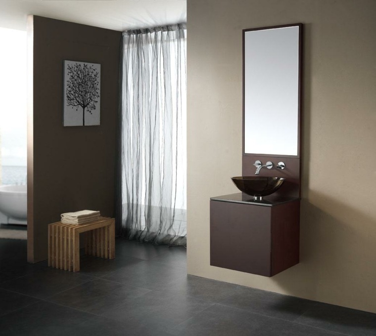 bézs színpaletta barna fürdőszobák