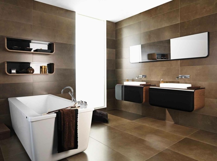 colore del bagno marrone moderno