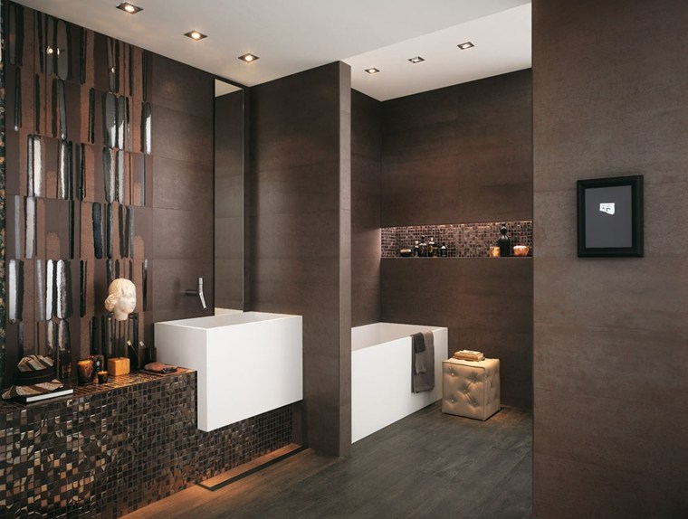 barna fürdőszoba design szín
