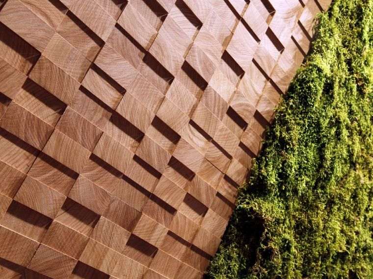 3D medinės sienų plokštės
