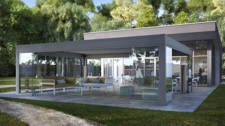 leđa-leđa pergola raspored kuća sjenčanje vrtnih zidnih pergola