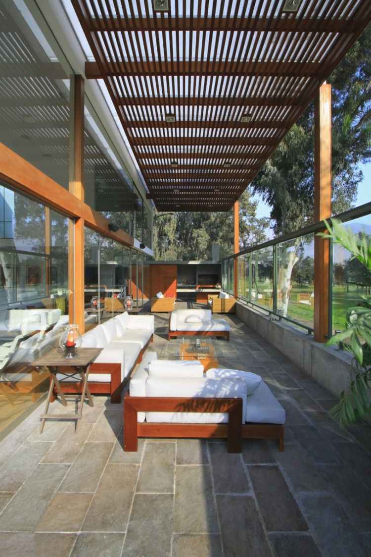 modern design fa teraszos pergola