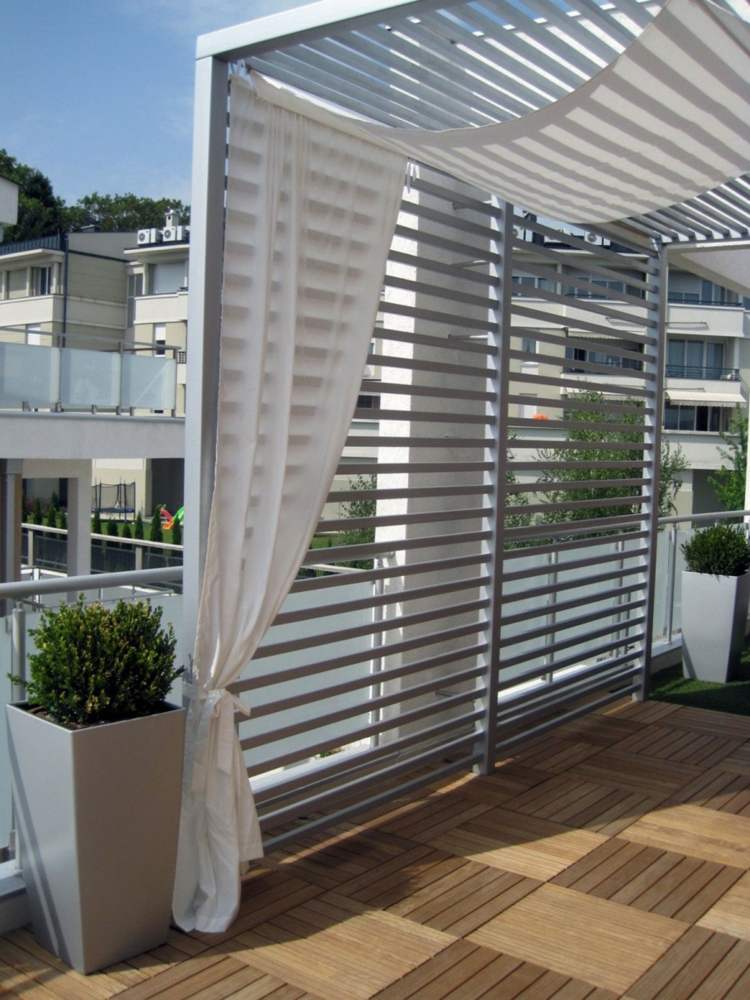 alumínium pergola a modern teraszhoz