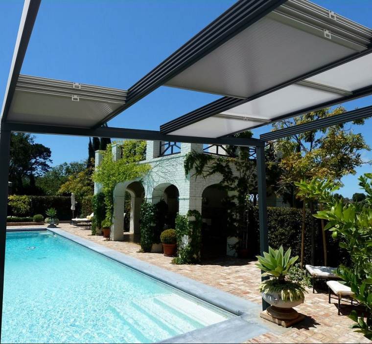 pergola terasz modern design úszómedence