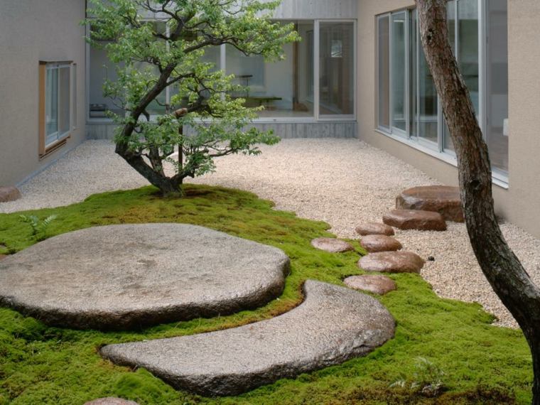 禅装飾日本庭園中庭