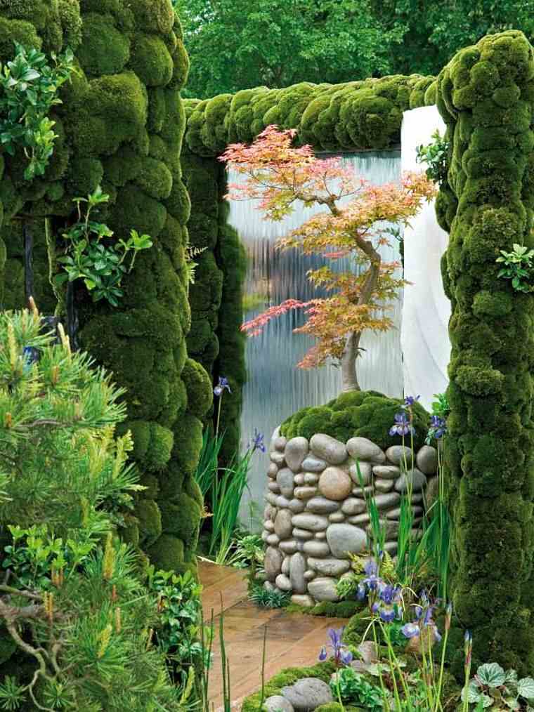 Decorazione asiatica piccoli giardini