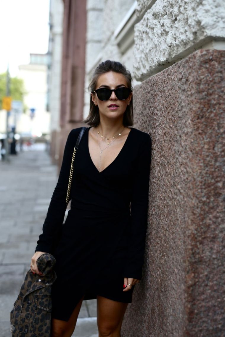 vestitino nero chic con giacca
