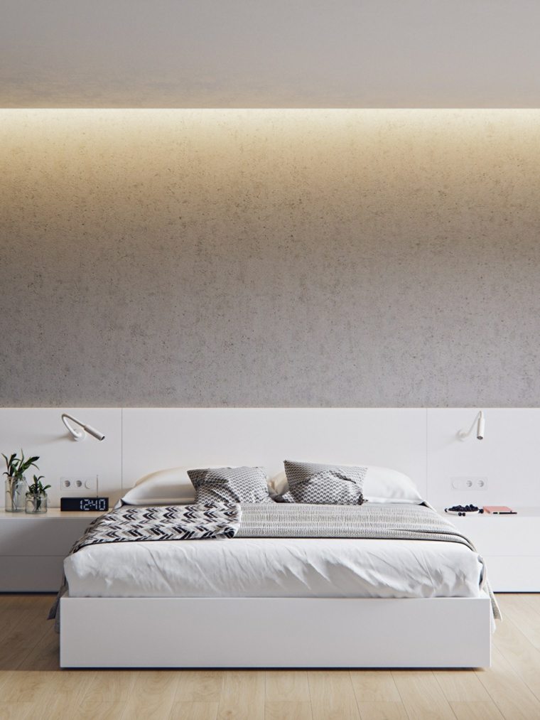 Zen miegamojo nuotrauka minimalistinio stiliaus deko gamta