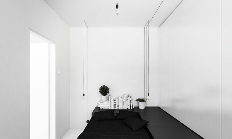modernaus dizaino minimalistinio miegamojo neperkrauta apdaila