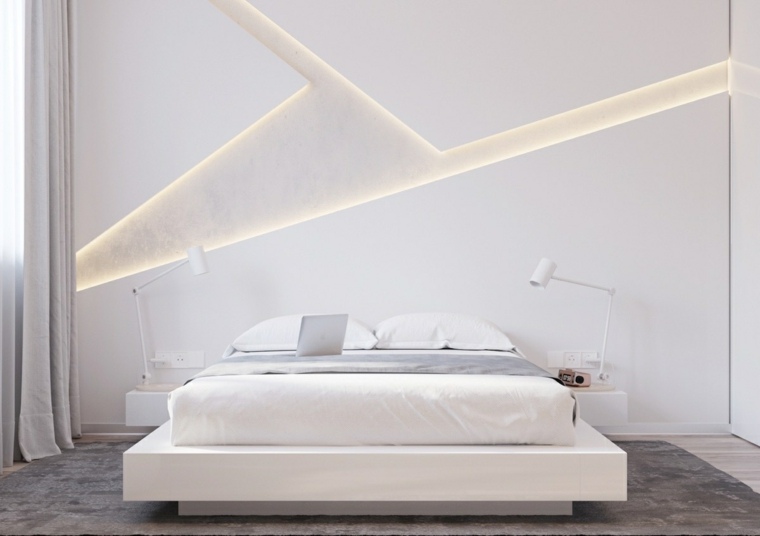 interjero dizaino sienos pagrindinis miegamasis minimalizmas