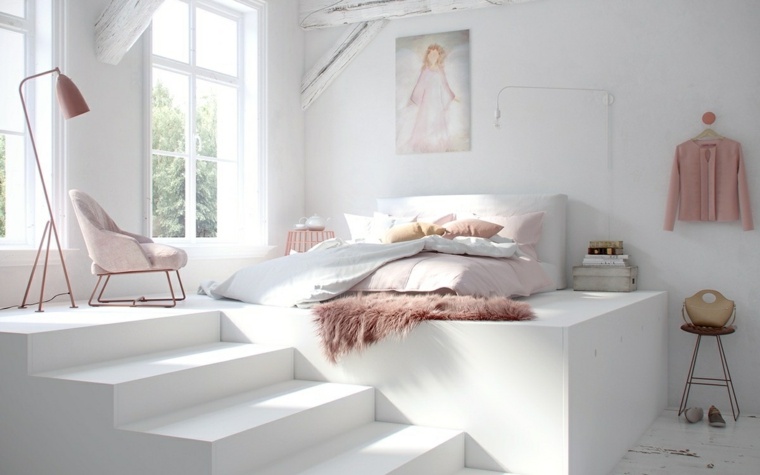 Zen hálószoba fotó deco lány tinédzser ágy dobogó design