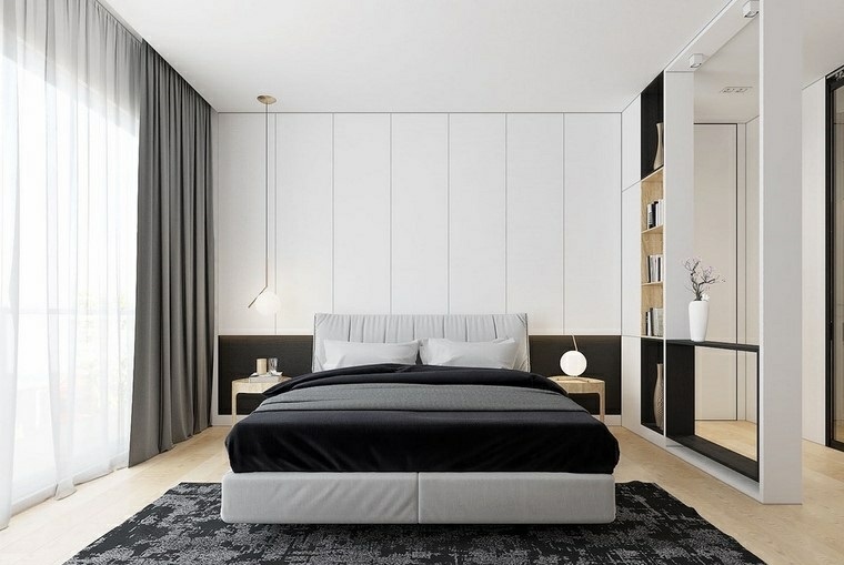 minimalistinė miegamojo nuotrauka japoniška apdaila