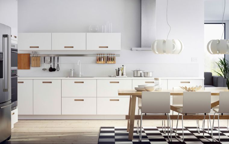 ikeaキッチン写真スカンジナビアデザイン白い家具