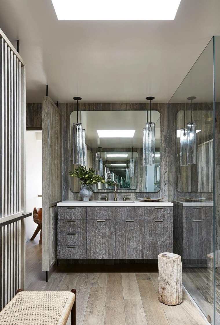 rusztikus ház modern fürdőszoba