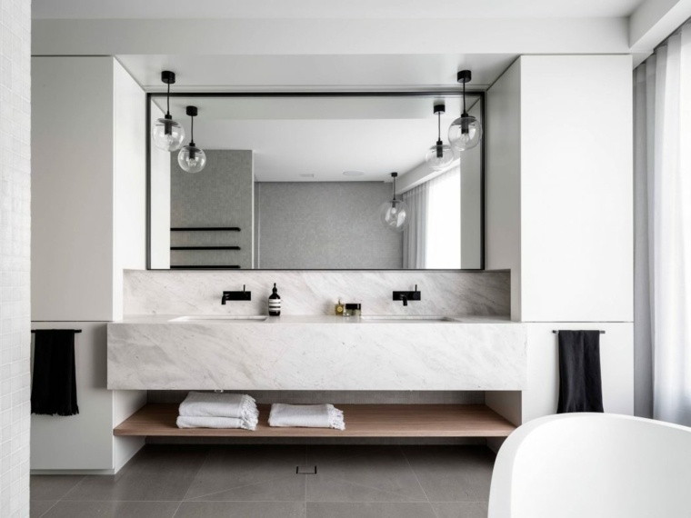 foto di mobili di design per bagno in pietra