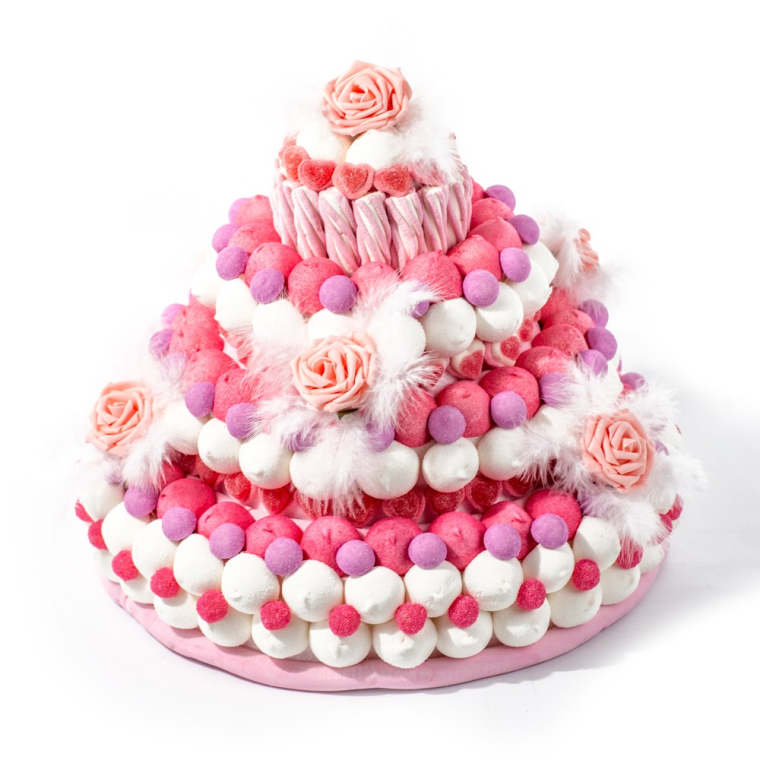darab-montee-házasság-torta-cukorka-rózsaszín-lányos