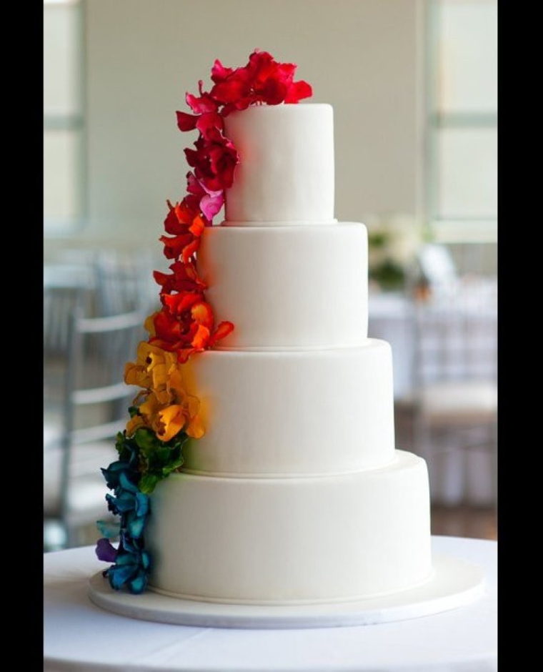 esküvői torta-trópusi-színek