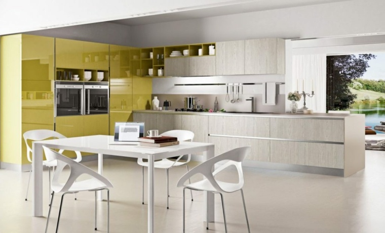 armadio da cucina colore alla moda isola centrale mobili da cucina moderni