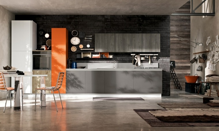 Vernice grigia armadio da cucina in legno colonna armadio decorazione design alla moda