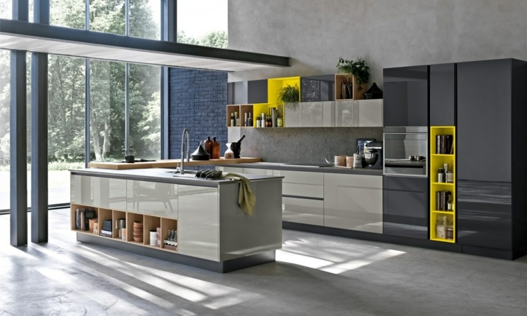 armadio da cucina design alla moda mobili deco colori ardesia