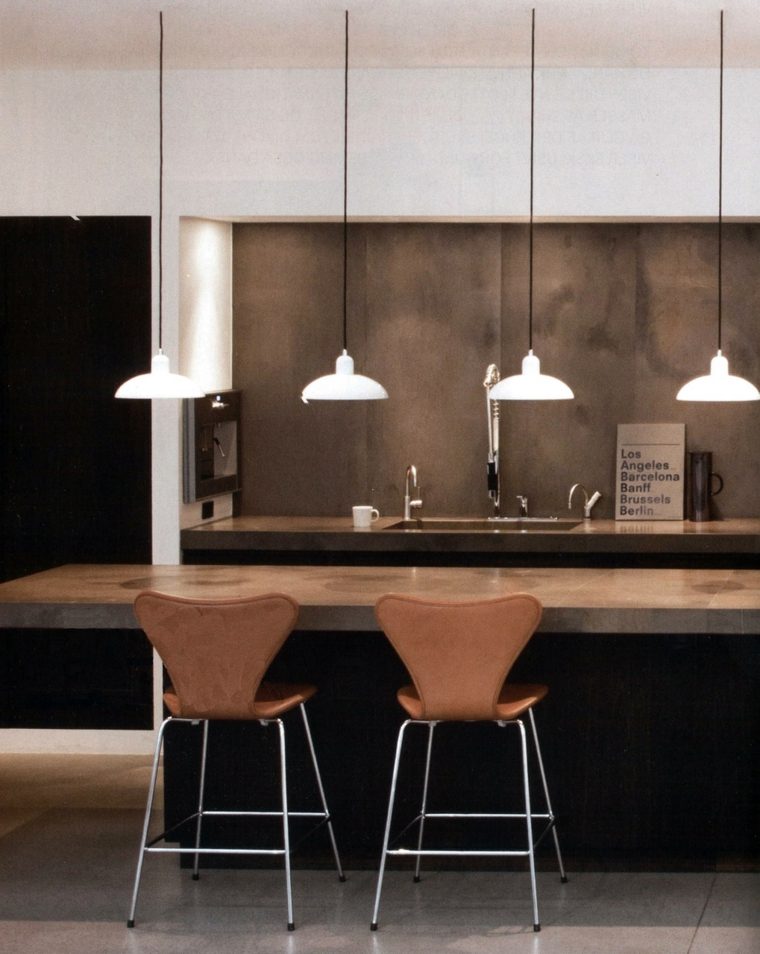 moderna ideja dizajna interijera svjetla za privjese od voskanih betonskih stolica