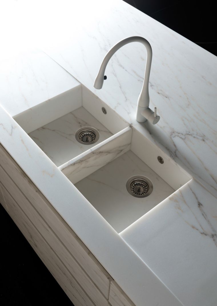 Lavabo in marmo cucina paraspruzzi pietra design moderno