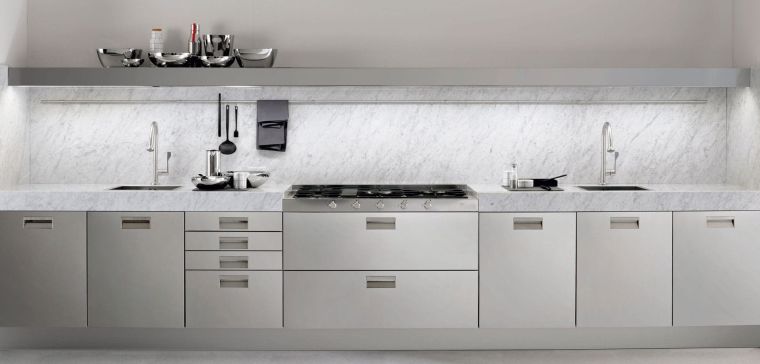 Controsoffitto in marmo bianco in pietra da cucina Backsplash