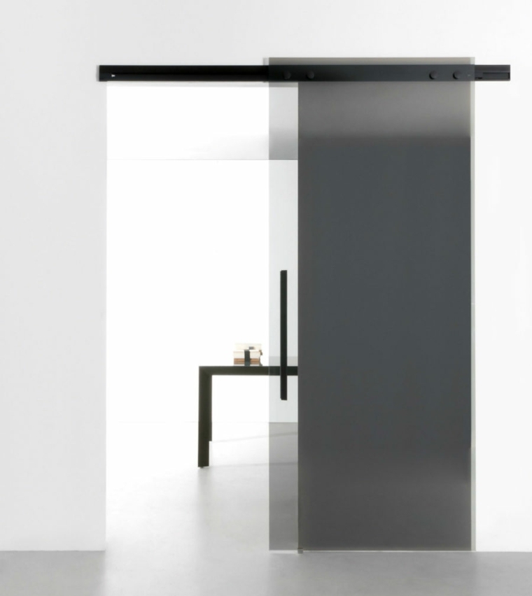 šiuolaikiško dizaino stumdomos vidinės durys, taupančios erdvę, modernus stilius