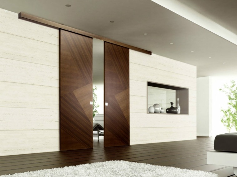 vidinės durys medinės plokštės dizainas dvigubos stumdomos durys