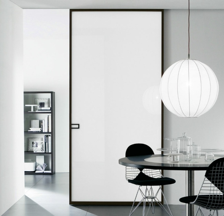 porta interna design moderno arredamento bianco e nero