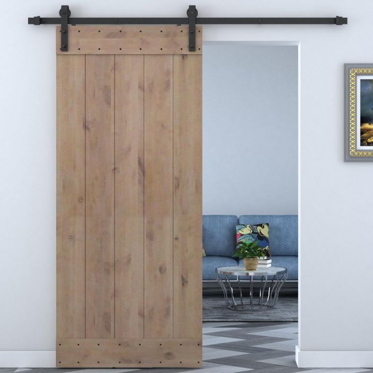 modernios medinės stumdomos durys