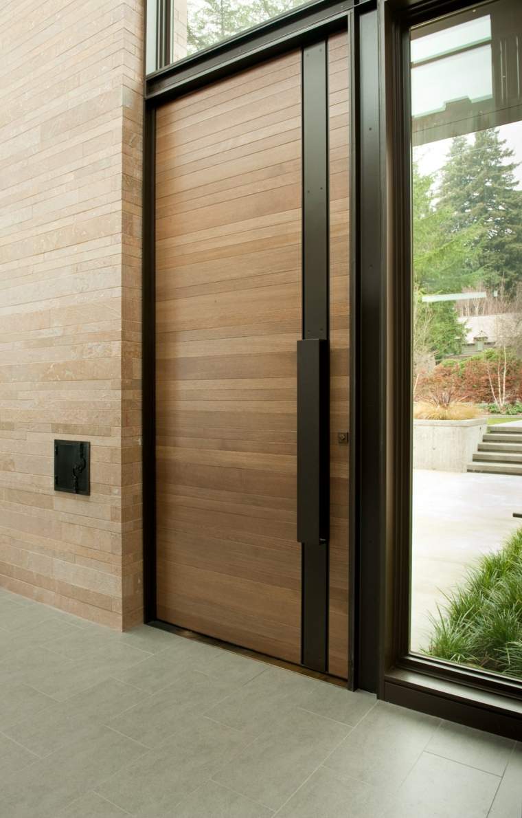 casa porta d'ingresso in legno idea design spazio design