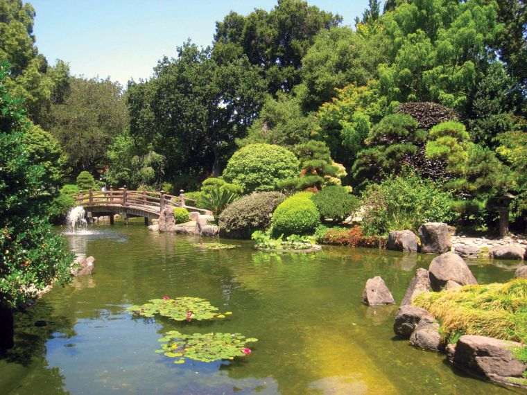 Japán kert tóval