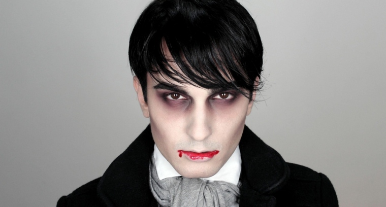 trucco da vampiro di halloween