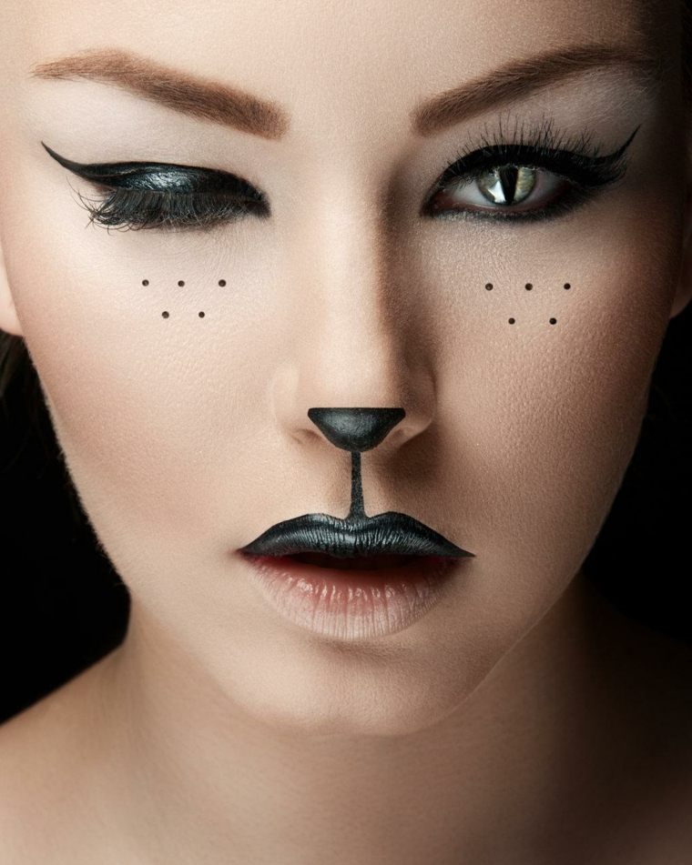 costumi da gatto trucco donne di halloween