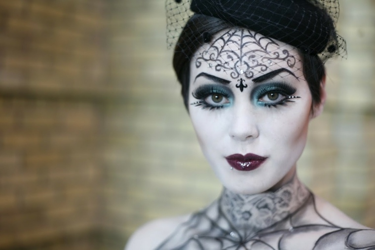 bellissimo trucco di halloween semplice