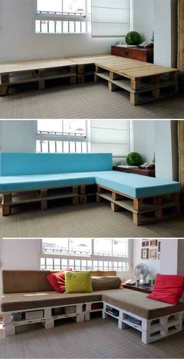 jednostavne ideje za sofe drvene palete
